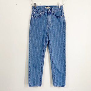 Madewell The Perfect Vintage Crop Hi-rise Jeans Pinstripe edition size 24